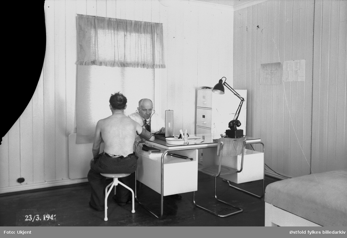 Bedriftslegekontoret ved Borregård fabrikker 23. mars 1947.