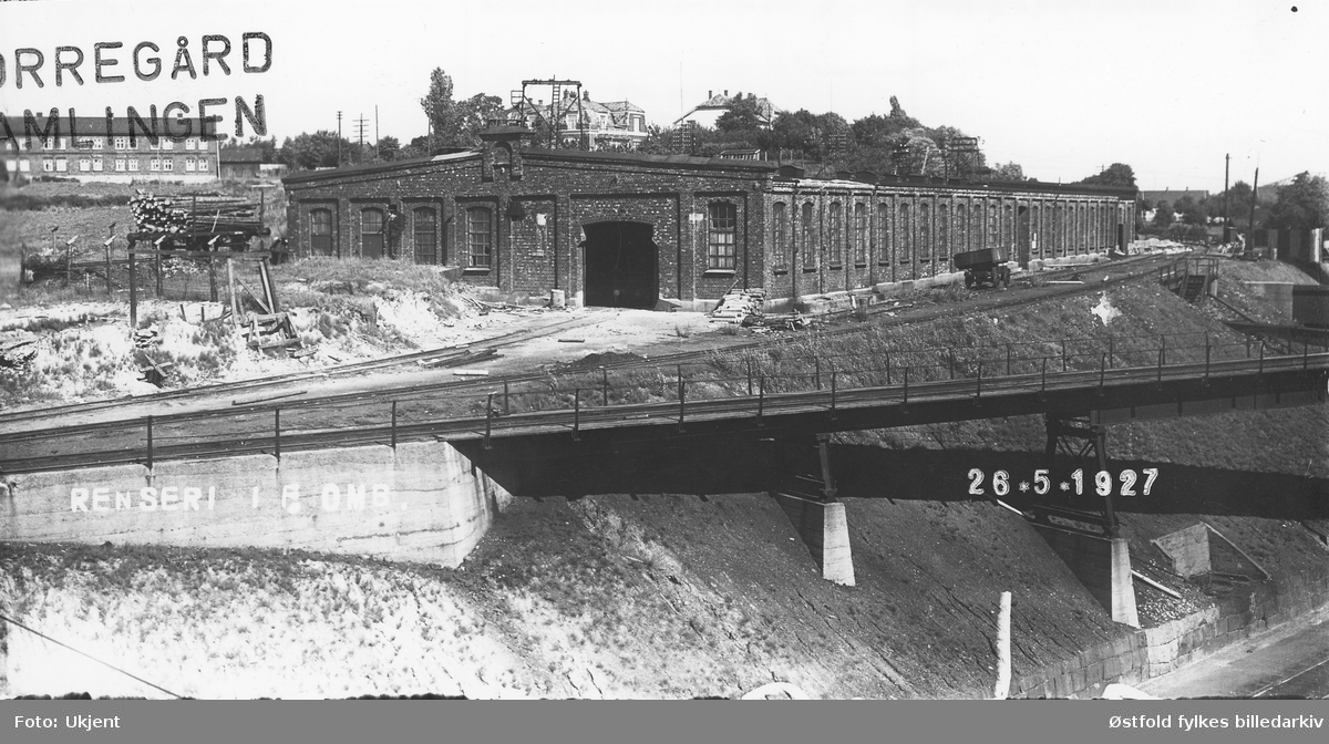 Borregård fabrikker i Sarpsborg 26. mai 1927. Renseri før ombygging,