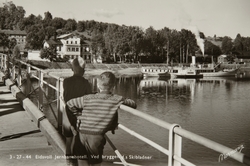 Postkort, Eidsvoll jernbanestasjon, Vorma, Sundbrua, D/S Ski