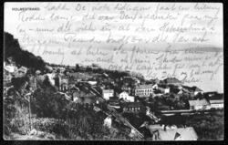 Utsikt over Holmestrand by før 1900, gater, boliger, forretn