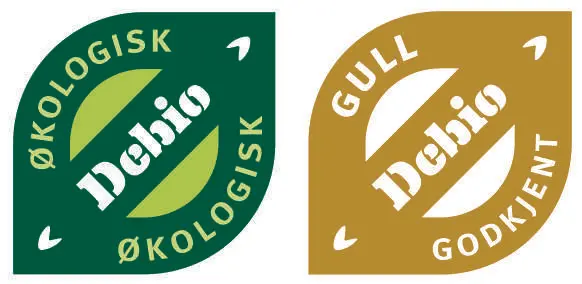 Logoer:  Debio økologisk og Debio godkjent