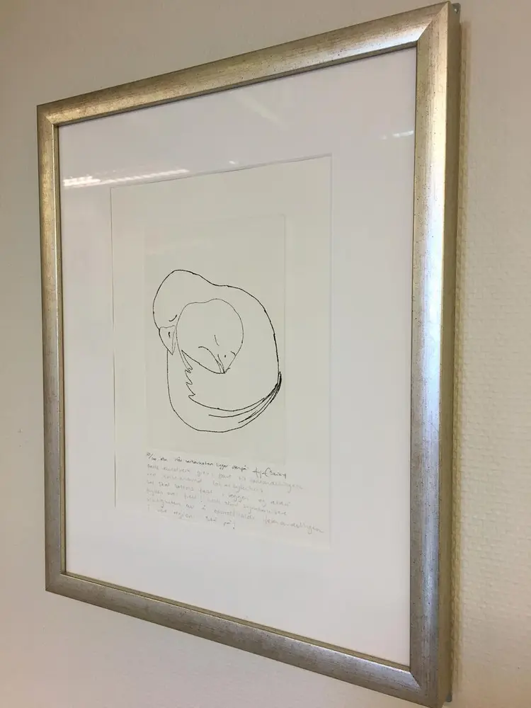 Det originale kunstverket gitt til fødeavdelingen i Kristiansund.