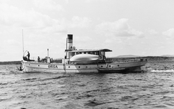 Slepebåten Orsa fotografert på innsjøen Siljan i det svenske