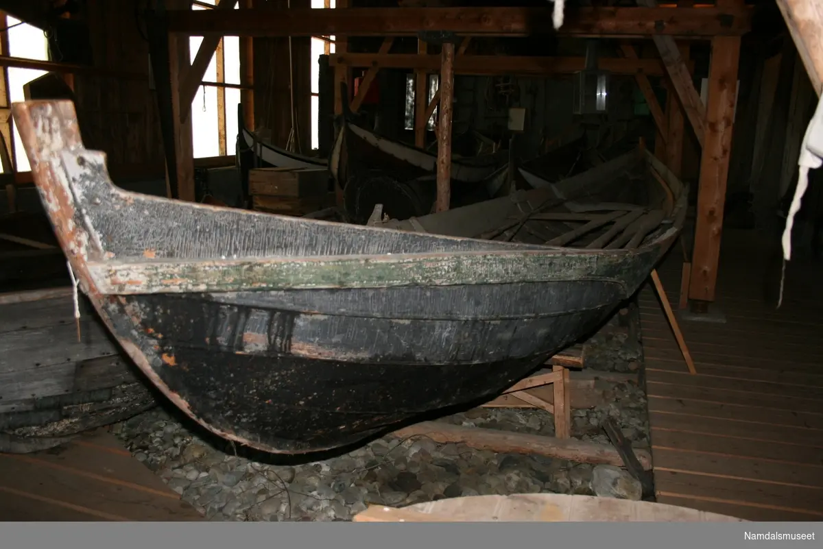 Elvebåt fra elva Namsen. Båten ble kalt en "Laffar"