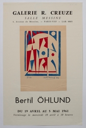 Bertil Öhlund i Galerie R. Creuze [Utstillingsplakat]