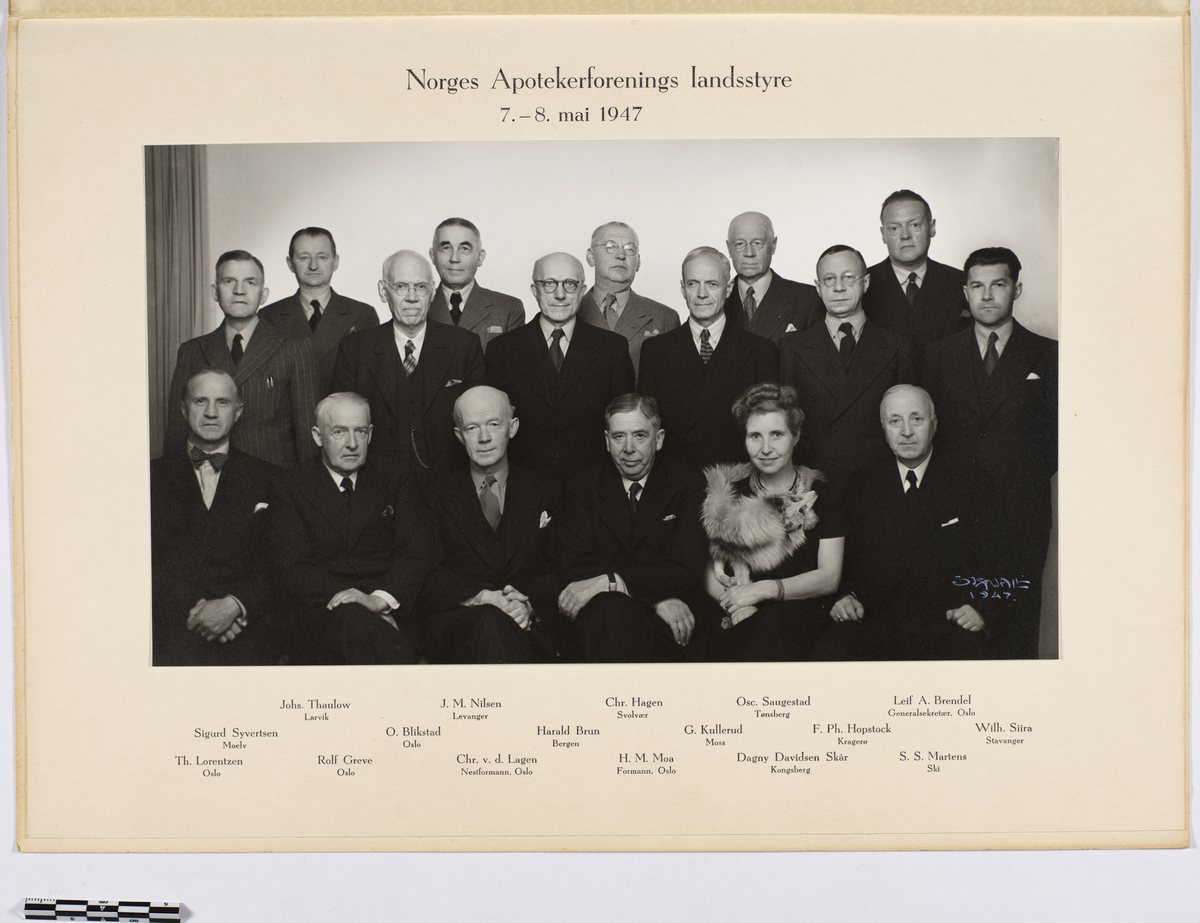 Norges Apotekerforenings landsstyre, 7-8. mai, 1947, Oslo.