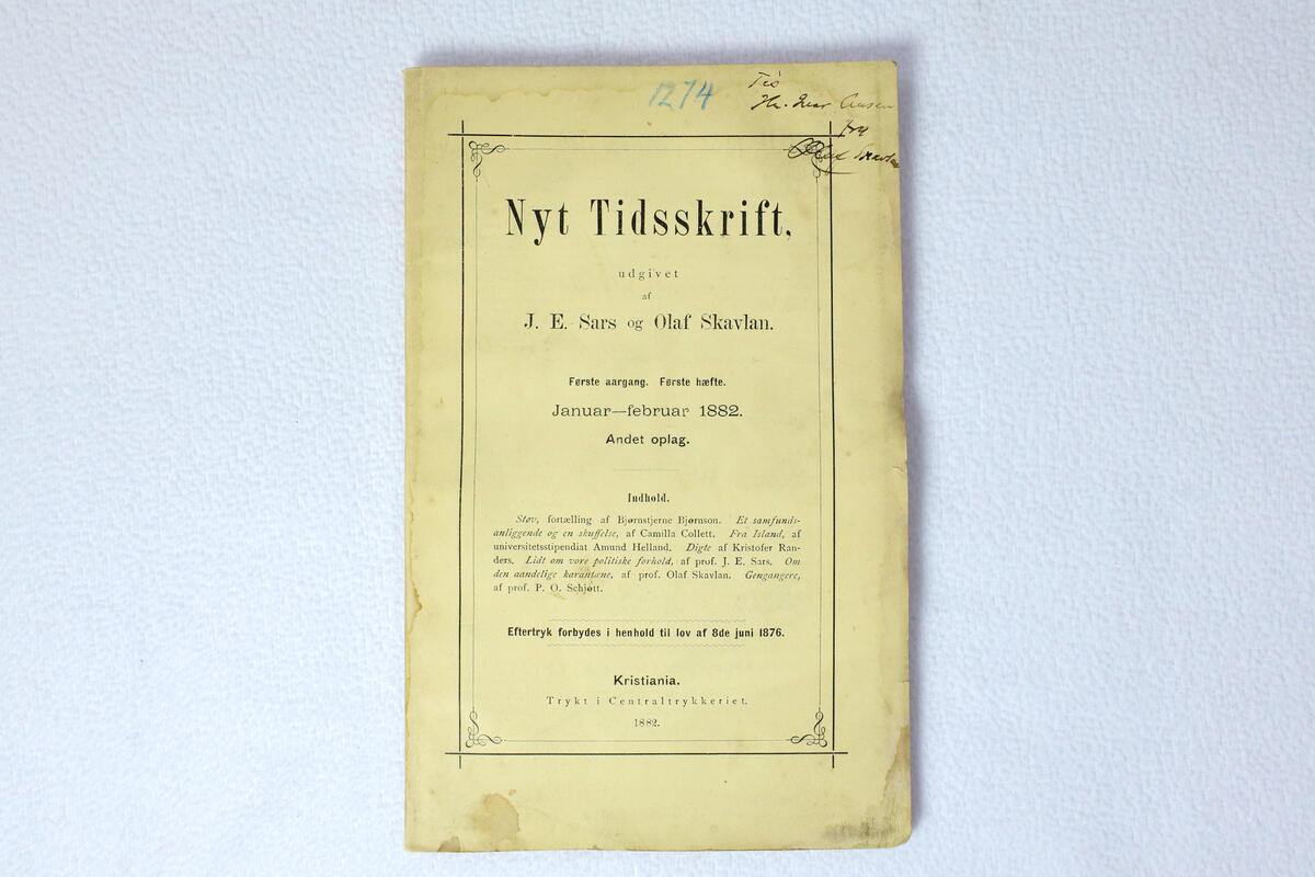 Tidsskrift frå boksamlinga til Ivar Aasen
