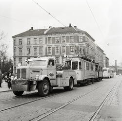 Trikkestans i Vogts gate. 27/3 1960
