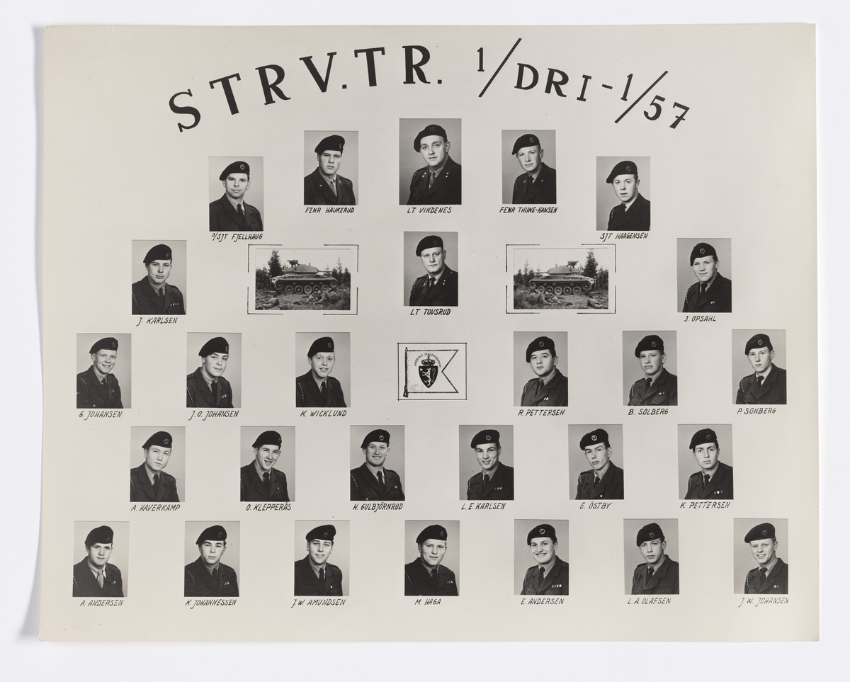 Militære årsfoto. STRV.TR. 1/DRI- 1/57