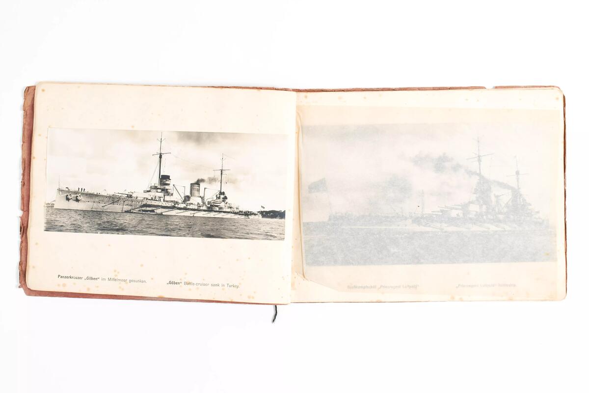 Album "Die deutsche Kriegsmarine im Seekrieg 1914-18" A. Renard, Brunswikerstrasse 30, Kiel Foto A. Renard