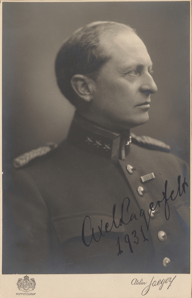 Porträtt av Axel Lagerfelt, överste och chef för Bodens artilleriregemente A 8.