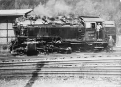 Damplokomotiv nr. 99-223 fotografert i Unterneubrunn (nå Sch