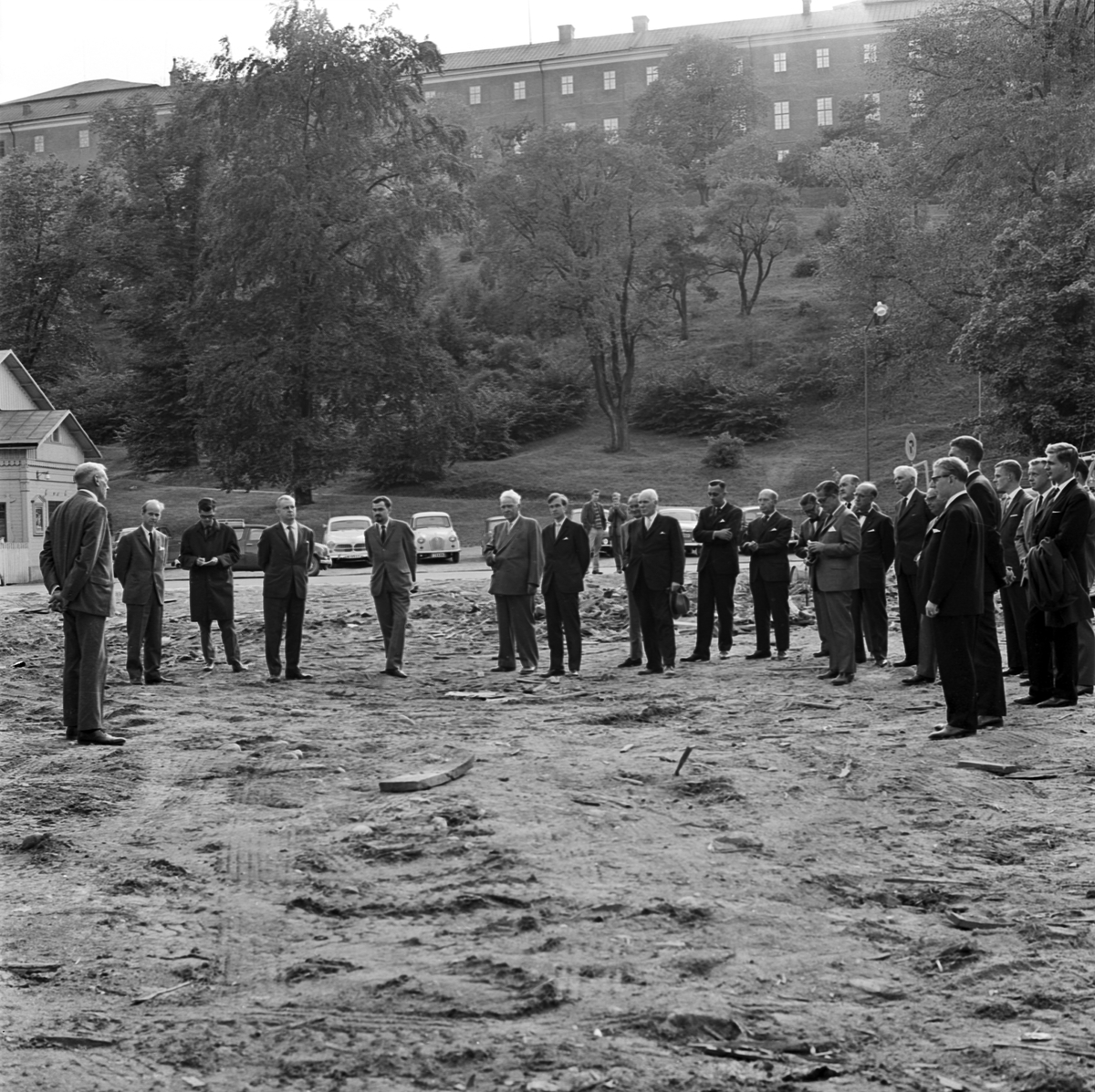 Östgötagården, första spadtaget, Uppsala 1964