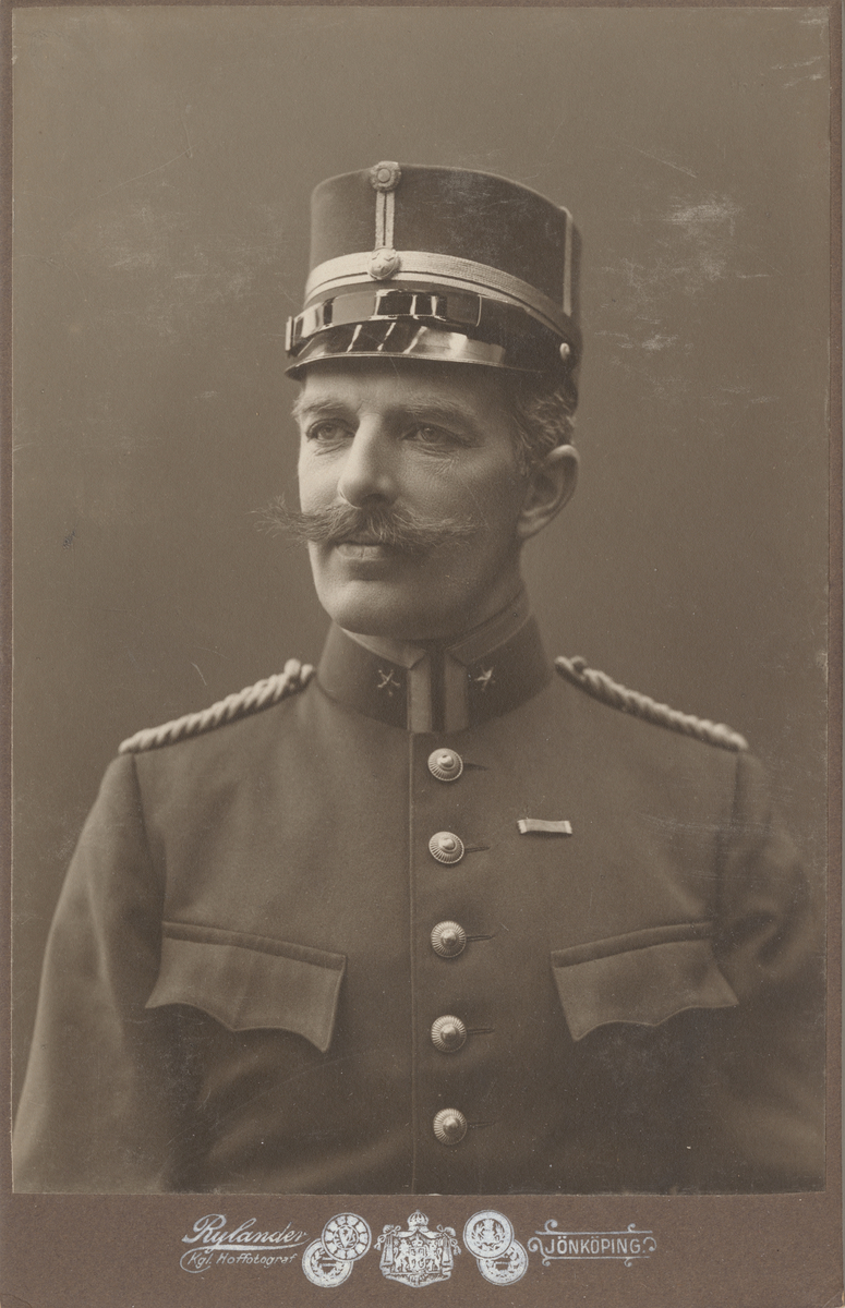 Porträtt av Uno Murray, major vid Smålands artilleriregemente.