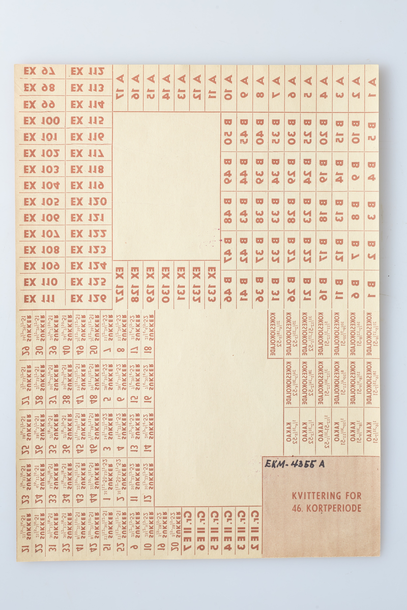 Rasjoneringskort for matvarer for tida 20.nov. 1950 - 20. mai 1951 - til 18. mai 1952