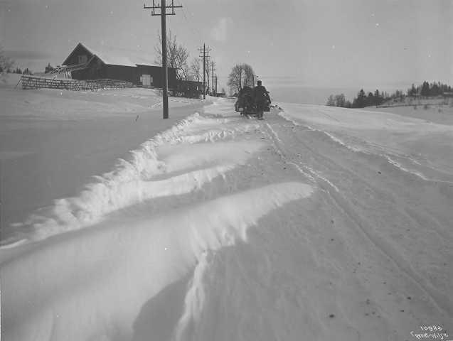 Prot: Sneskavler langs landeveien 29/12 1909