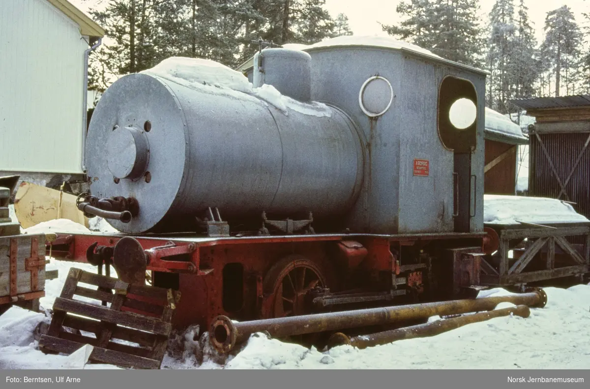 Fyrløst damplokomotiv "Geita" tilhørende Union Geithus, A/S Drammenselvens Papirfabrikker