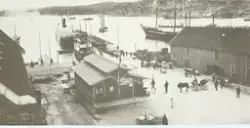 Kristiansand. Havnen ca. 1900.