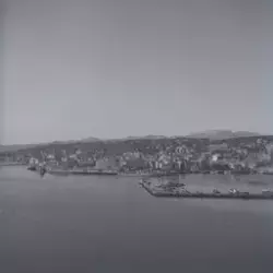 Tromsø havn fra brua over Tromsøysundet