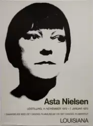 Asta Nielsen utstilling Louisiana [Utstillingsplakat]