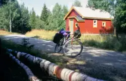På sykkel ved Gammalbråtasætra i Sør-Aurdal kommune