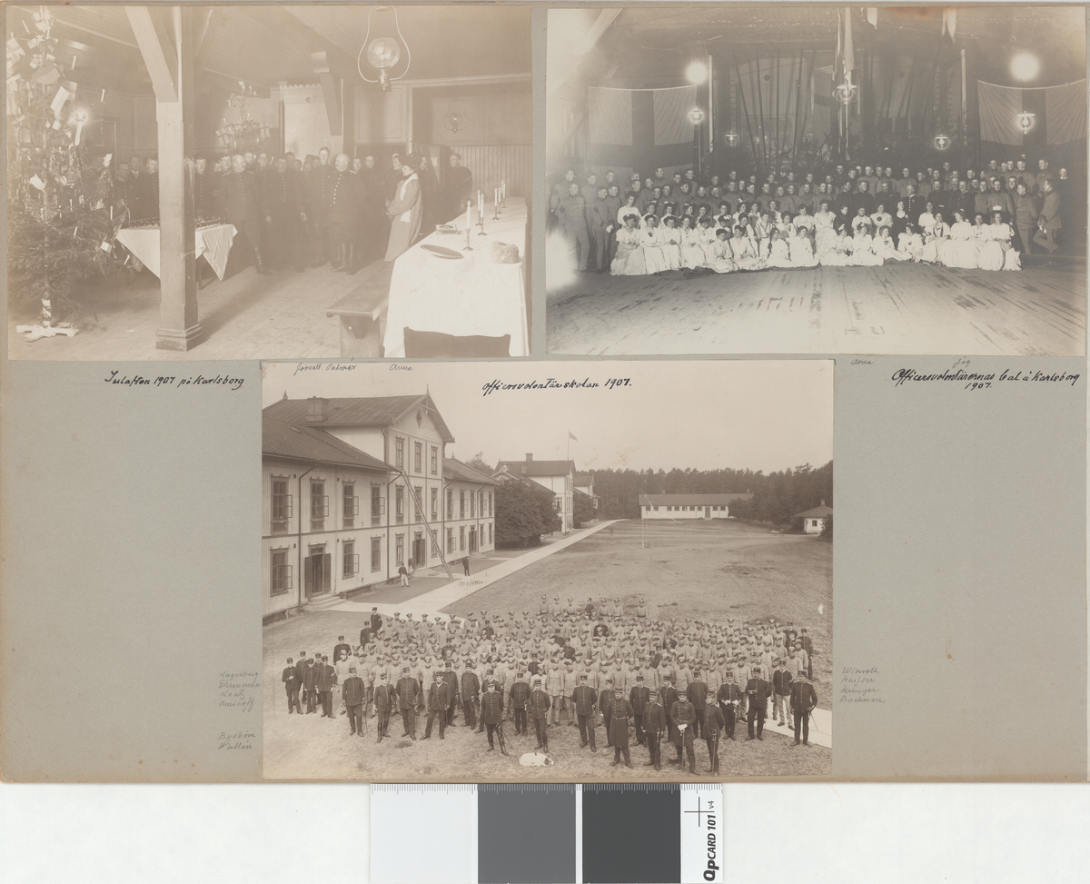 Text i fotoalbum: "Julafton 1907 på Karlsborg."