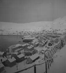 Utsikt over Hammerfest fra Salenfjellet om vinteren