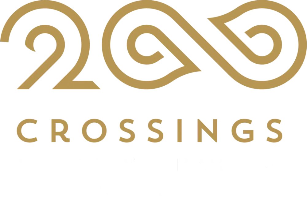 The logo illustrates a knot that can look like an infity symbol. Under the symbol it says "Norway and North America"