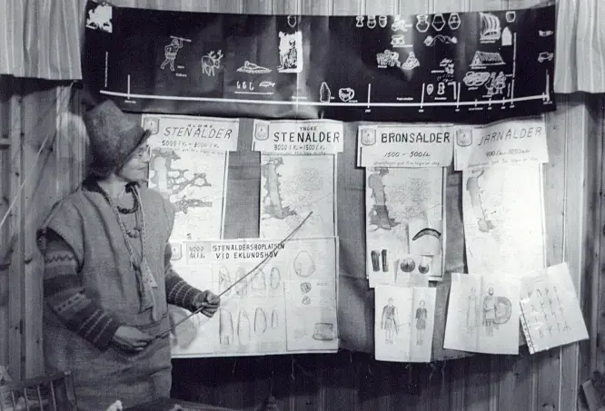 Botkyrka hembygdsgilles ungdomsverksamhet omkring förhistoria hösten 1984.