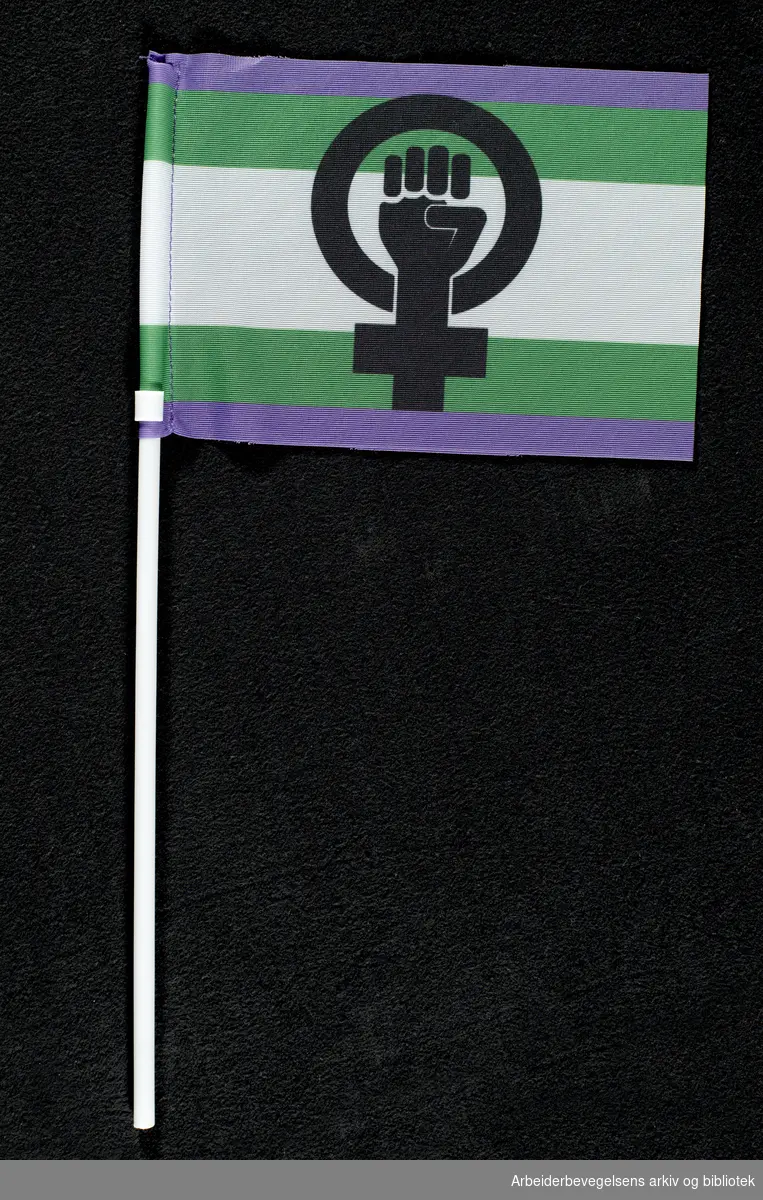 Kvinnegruppa Ottar delte ut flagg på 8.mars 2023.