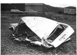 Trafikkulykke - Sydhaug _ Salve 187. 31/8 1983.