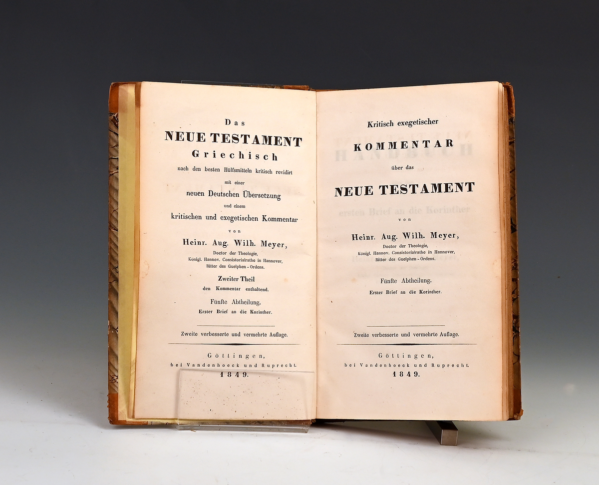 Meyer, H. A. W, Kritisch exegetischer Kommentar über das Neue Testament. Zweite Aufl. II, 5 1849.