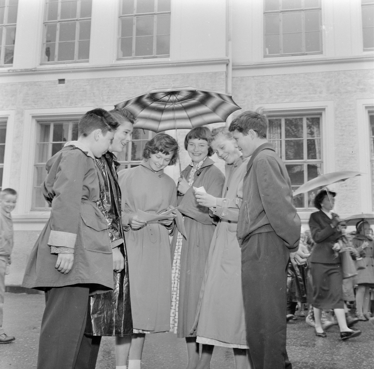 Skoleavslutning på Kalvskinnet skole 1957