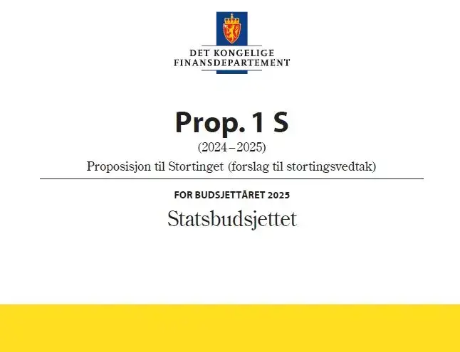 Bilde av forsiden på statsbudsjettet.