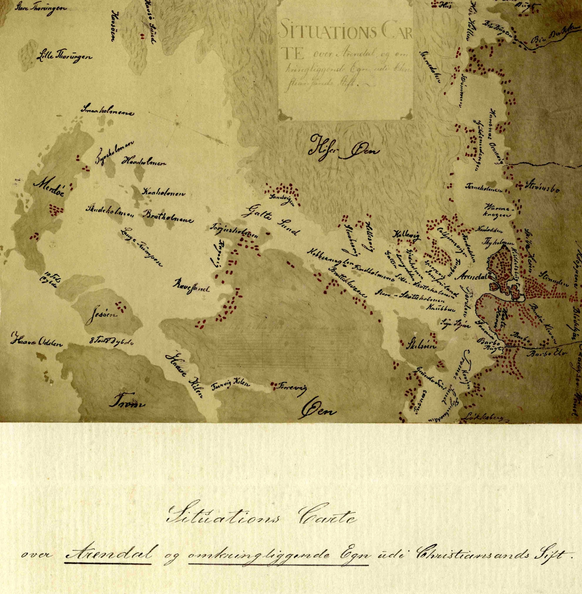 Kart over Arendal 