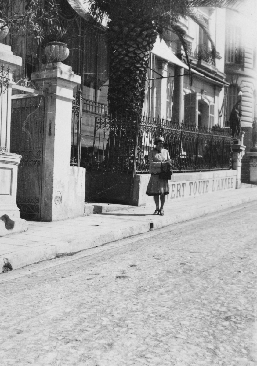 Klara Thams i Monaco, sommeren 1928.