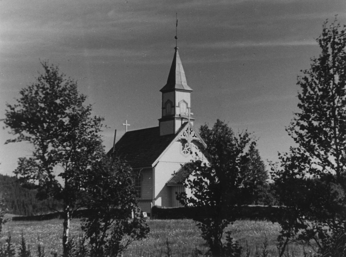 Ant. Tunnsjøen kapell, Lierne, Nord-Trøndelag, 1936.