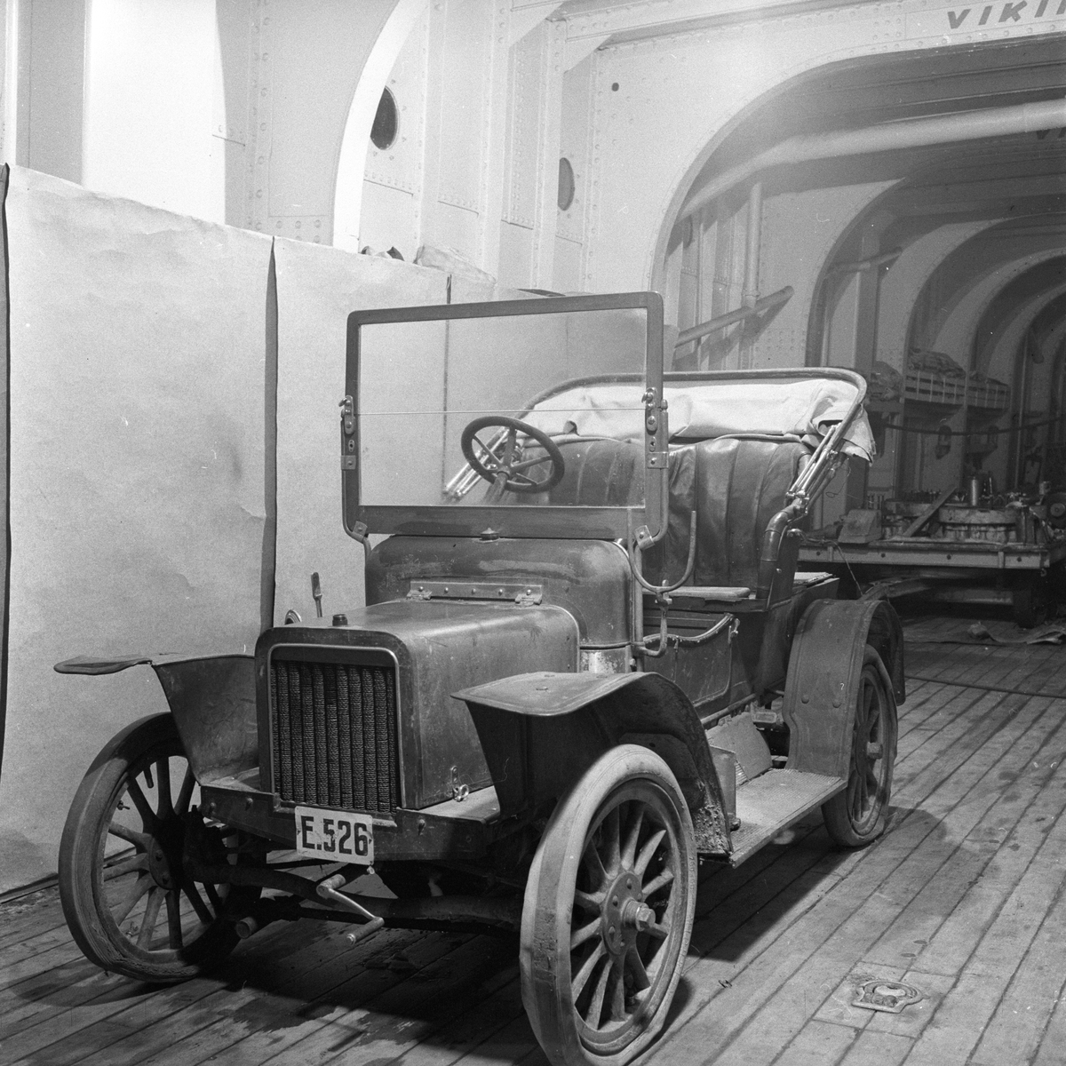 Veteranbil Rover 1908. Motor. - Norsk Folkemuseum / DigitaltMuseum