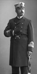 Portrett, Jacob Børresen i uniform som kontreadmiral.