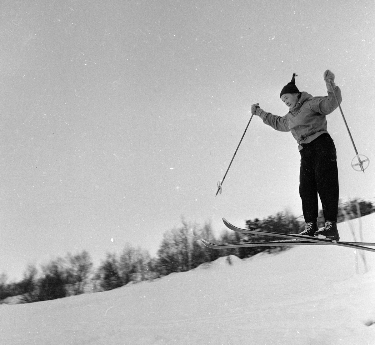 Oppdal, desember 1955, fra opptrening til Vinter-Olympiaden 1956.
