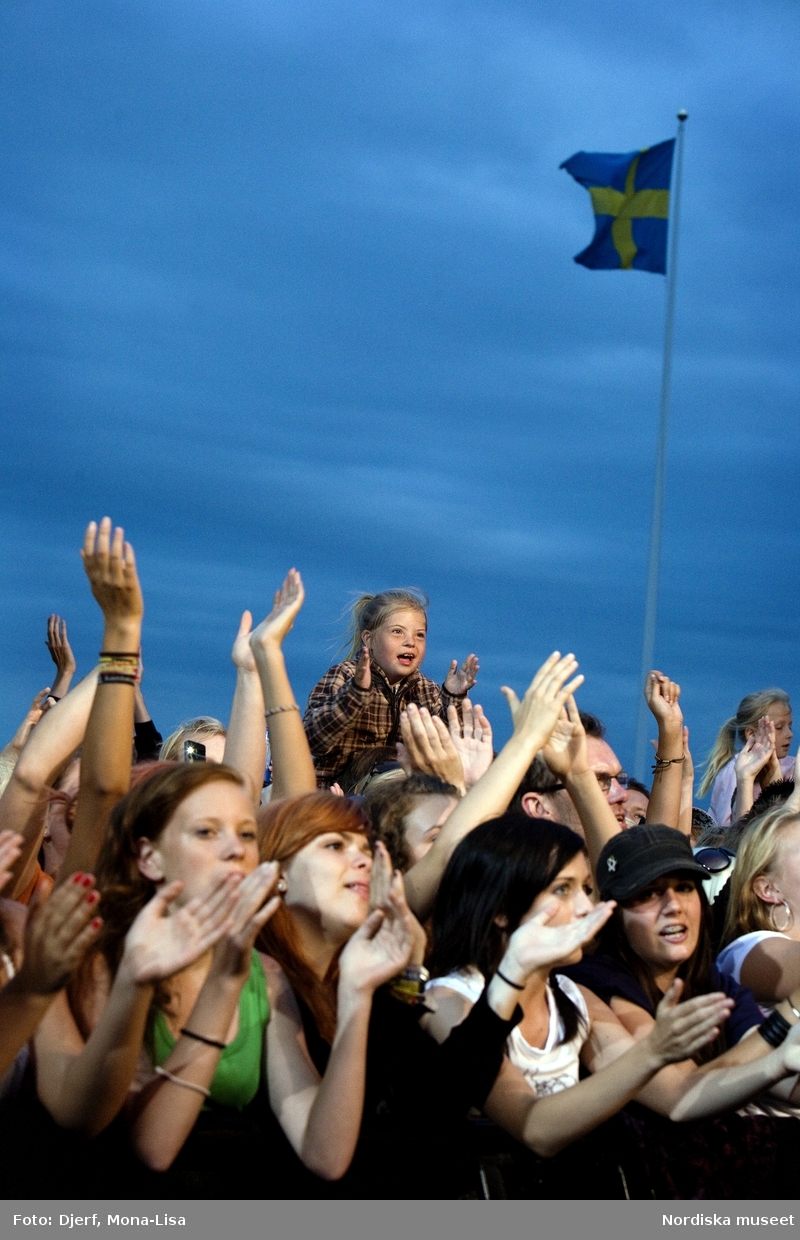 Allsång på Skansen 15 juli 2008. Publik.