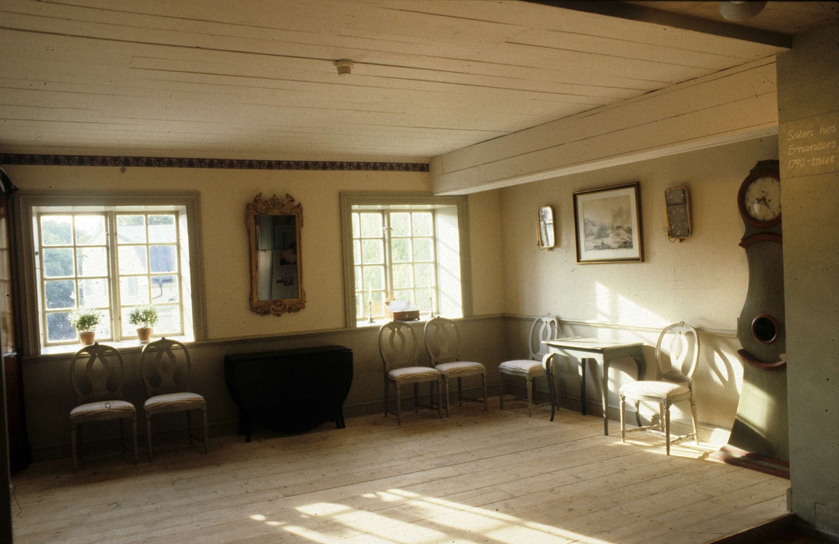 Ernanders sal i utställningen Vårt Uppsala på Upplandsmuseet, Uppsala 1986