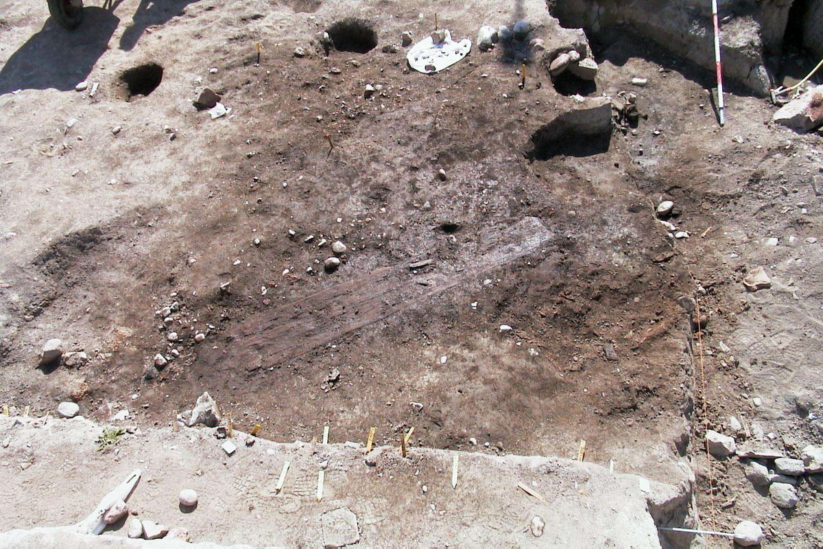 Undersökningsyta, arkeologisk undersökning i kvarteret Örtedalen, 
Uppsala 1999