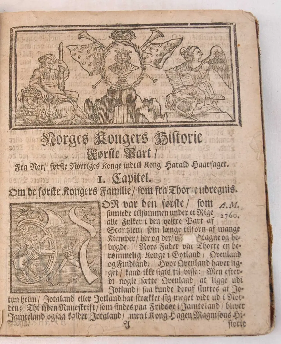 skinnrygg, dypfalset antagelig en gang 1800-tall, trykket 1710