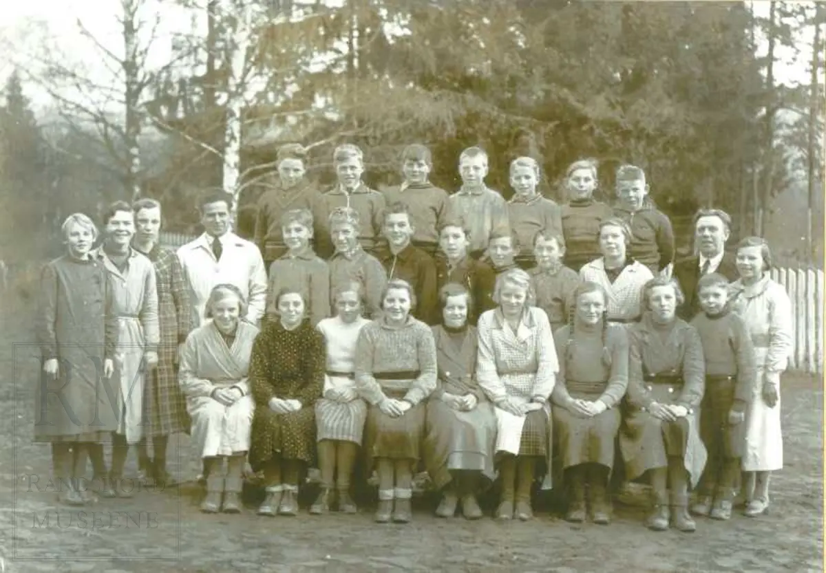 Fagerlund skole 6. klasse 1936, elever og lærere