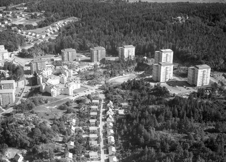 Flygbild bostadsområdet Tureborg 1962