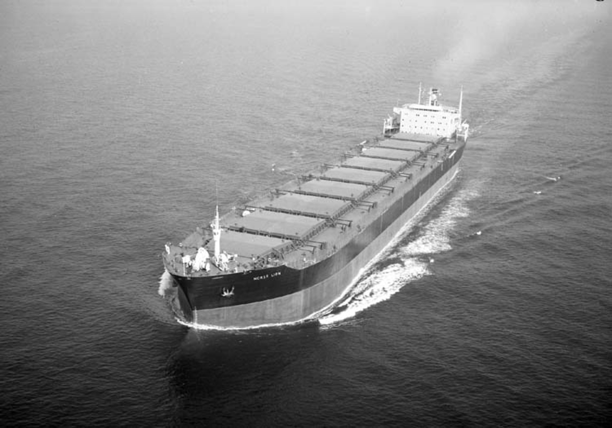 M/S Norse Lion DWT. 116.092
Rederi Cardigan Shipping Co. Ltd., Cardiff England
Kölsträckning 71-10-27 Nr. 244
Leverans 72-06-16
Bulkfartyg