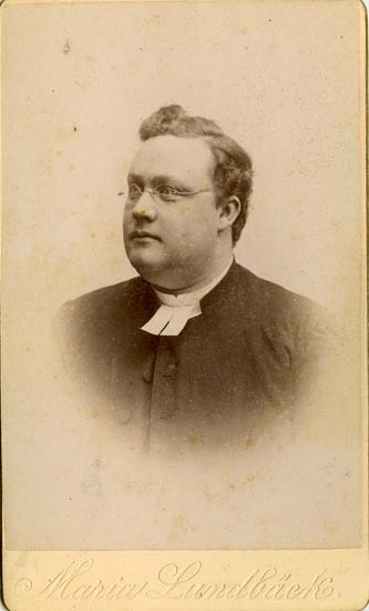 Text på kortets baksida: "Carl Theodor Ljunggren, f. 1852 d. 1921".