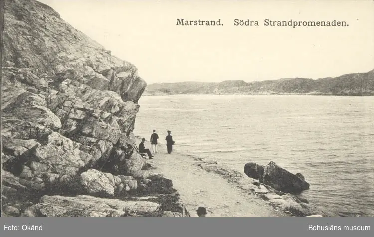Noterat på kortet: "Marstrand. Södra Strandpromenaden."