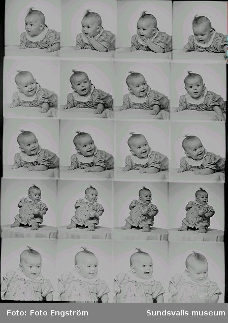 Porträttserie av baby.